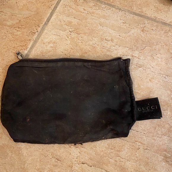 Gucci black Velvet Pouch Bamboo silver hardware - Picture 11 of 16